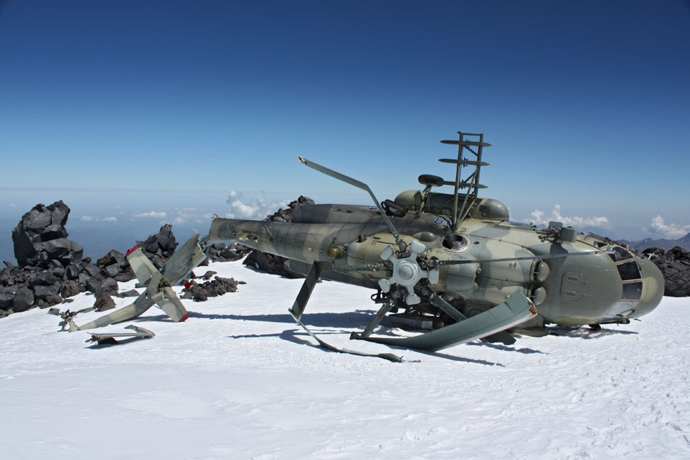 destroyed-and-abandoned:  A Russian Mi-8 helicopter in a surprisingly good state,