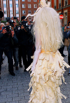 ladyxgaga:  Lady Gaga leaving her hotel in London earlier today. 