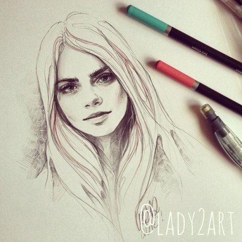 Cara Delevingne from my Model Illustration serie - ...