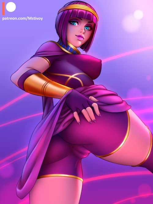 Menat from Street Fighter 5. In this picture I tried to use the technique of tsuaii.Lingerie, Futa a