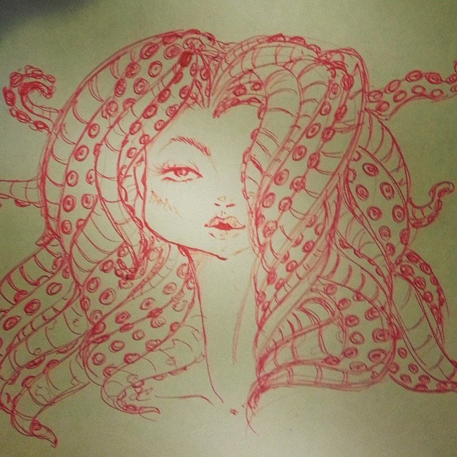 the-call-du-vide:
“ “When in doubt draw a mass of tentacles” - personal proverb. #octopus #tentacle #art #whatamIdoing
”
perfectly defines my hair goals.
or maybe I’d look better in snakes?