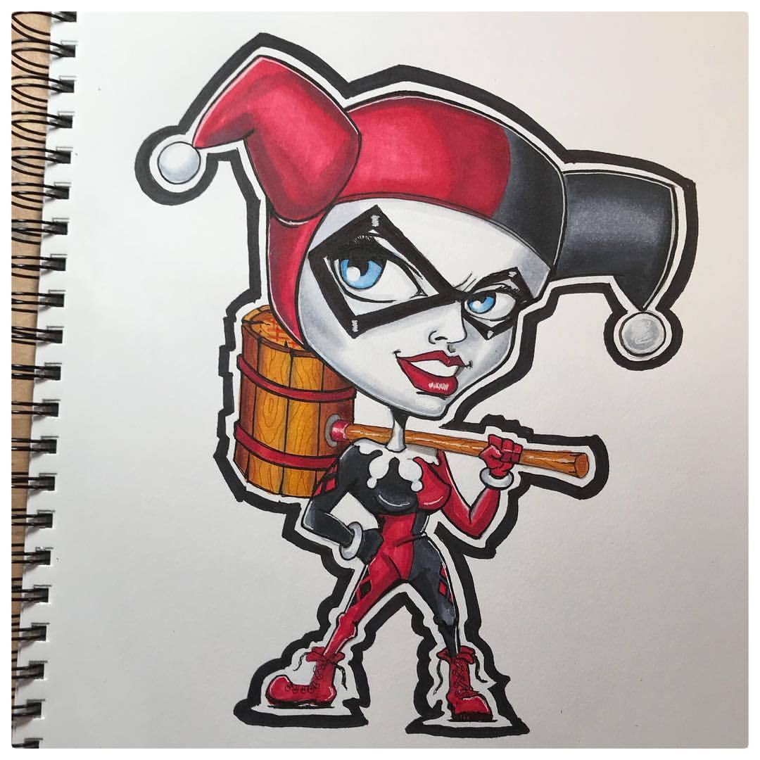 Harley Quinn Joker Chibi Haruhi Suzumiya Drawing harley quinn heroes  manga png  PNGEgg