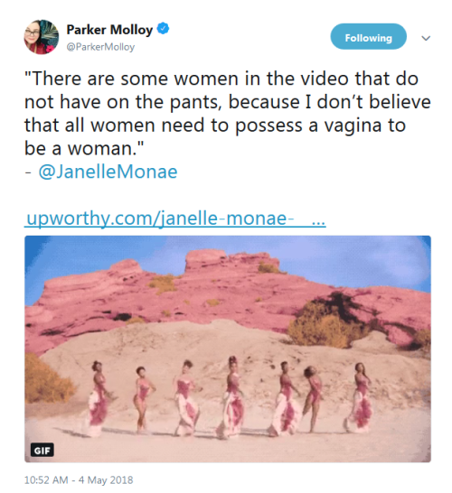 &ldquo;There are some women in the video that do not have on the pants, because I don’t believe that