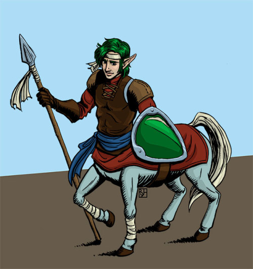 brittanyheiner: Happy Draw a Centaur Day! This is Chester, from the Sega Genesis game “Shining