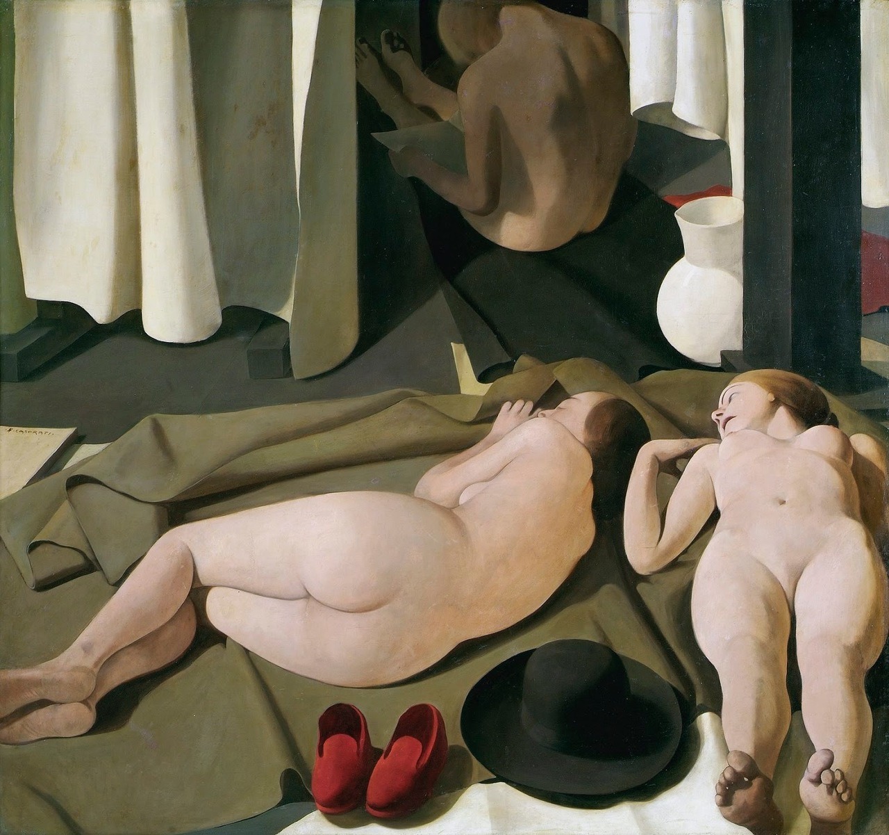 Felice Casorati (Italian, 1883 - 1963), Meriggio (Meridian Hour), 1923. Oil on panel,