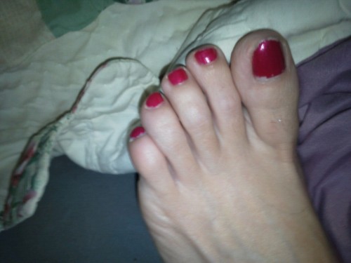 XXX Love my babys red toes photo