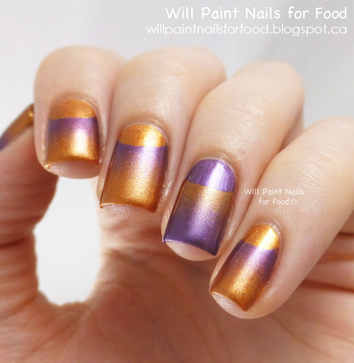 31 Day Challenge: Day Eighteen, Half Moons: Fall Gradient More about this design, and the polishes u