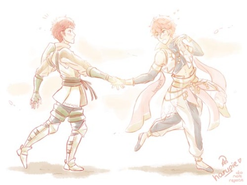 harupie: Dance with me, Asahi~ Asakisu week 2019 day 7 - Free! Space (Fire Emblem au! Asahi is a mer