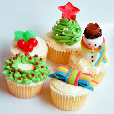 #christmas #holly and ivy #snowman#christmas tree#cupcakes#christmas food