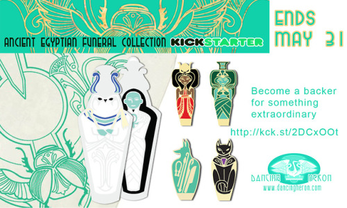 Introducing my Ancient Egyptian Funeral Collection! Featuring a 2”, hinged sarcophagus enamel pin of