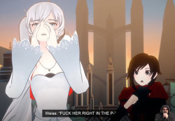 hammertime-rwby:  the shipper in Weiss, every time Blake and Yang doubt each other ruby’s face though lmao 