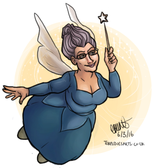 torpedoesarts:  Sorry I haven’t been updating much lately - been busy with life stuff! Here’s the one and only Fairy Godmother. 