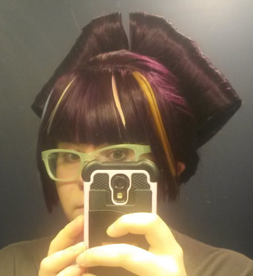 Wig commission of Daru Dayu from Show by Rock!! Base is a Jeannie in Plum from Arda wigs.