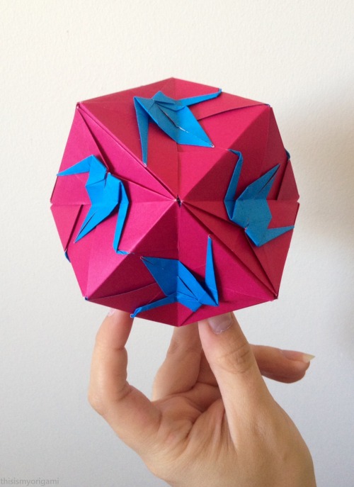 thisismyorigami:  Crane Trisoctahedron designed porn pictures