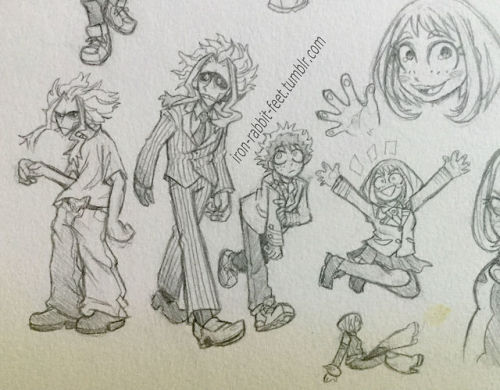 iron-rabbit-feet:Some old MHA drawings of mine,