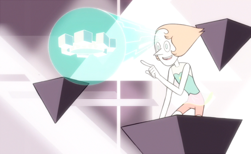 Pearl seems to like to conjure visual aids when explaining or describing something (although the petals weren’t conjured, she was using them to illustrate her point). She also gesticulates a lot while speaking, which is a very ‘visual’