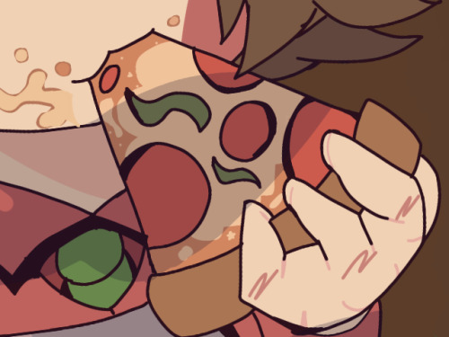 Adeleine Eating Pizza