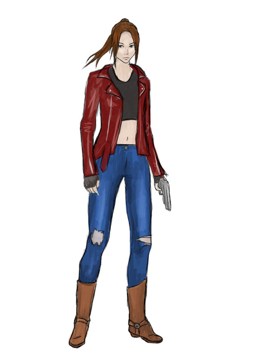 Claire Redfield outfit concept art