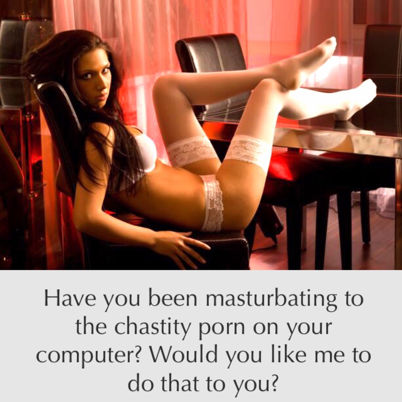 tonitheblonde:  “Mistress Toni caught you masturbating to porn again. A chastity