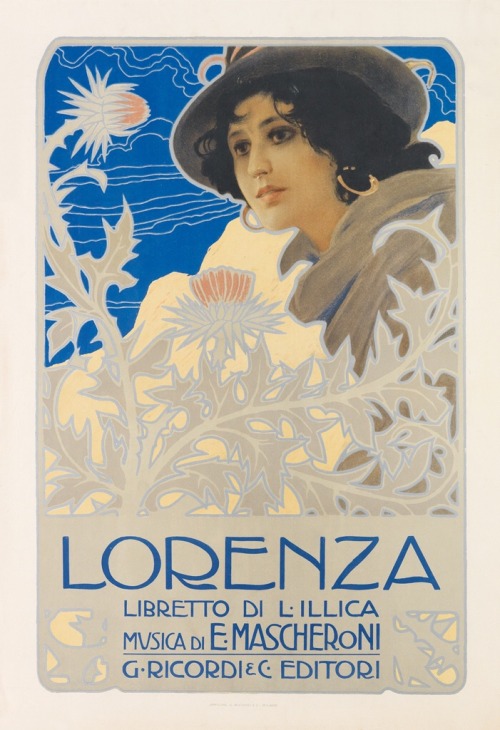 Lorenza.c.1899.Lithograph in colours.70 x 48 cm.Artist unknown.