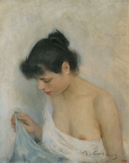 Ramón Casas - Study - 1893  Ramón Casas - Retrato de Mercedes Llorach - 1901