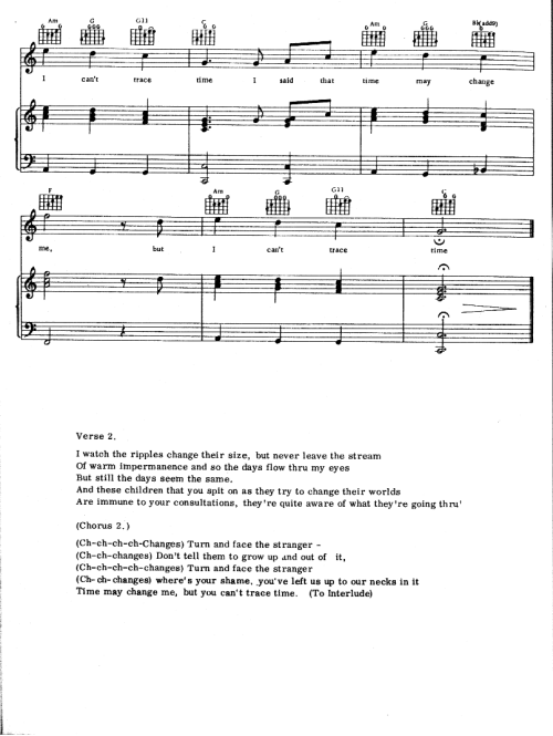 Changes - David BowieDownload the PDF here