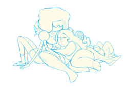 winterbramble:  gems don’t need to sleep but I wanted to draw some snugglepiles anyway I’m laughing because I just realized it looks like pearl is doing a sweet slam dunk in her dreams in the second one 