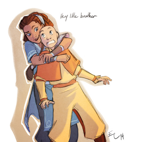 vasirasart:Some atla/korra inspired doodles from today. The Kainora one was referenced from this.Als