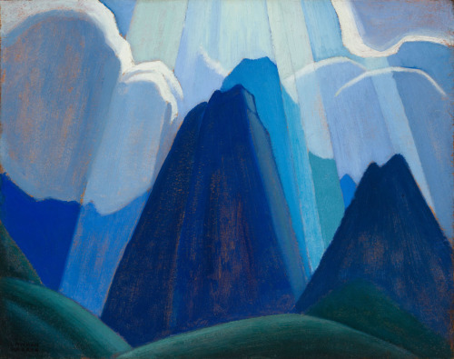 Lawren Harris (Canadian, 1885-1970), Mountain Sketch, c.1928. Oil on board, 12 x 15 in.