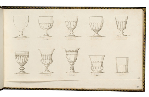 Designs for glasses, 1824. England. Unknown artist. Via V&amp;A