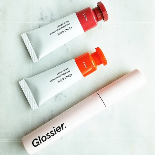 Got my Glossier package Two new Cloud Paint blushes and Lash Slick mascara!