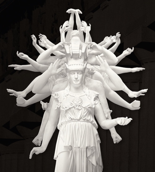 honorthegods: arjuna-vallabha: Thousand hands classical sculpture Xu Zhen European Thousand Armed Cl