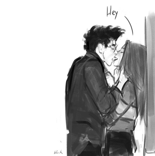 blvnk-art: Missing moment after Harry and Ginny’s first kiss.Harry first time snogging Ginny i