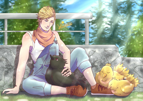 blossattic: “Blues de Chocobo” starts playing   Older Prom taking care of the lovel