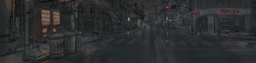 At one point more scenes took place in an industrial area of San Fransokyo. Most of these concepts w