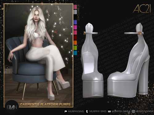 Carmentis Platform Pumps [AC21 - Day 8]100% new mesh10 swatchesHQ/BG compatibleFemale teen +All LODs