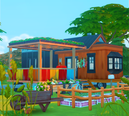anotherplumbob: EENY , MEENY, TINY HOME  I built this tiny house (62 tiles) to try the new pack, so 