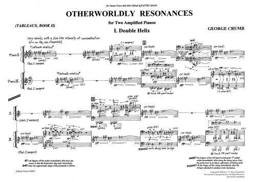 thevoraciousear:Various scores by composer George Crumb. What I find fascinating about these is that they were painstakingly written by hand before computers. The imagination required to come up with these visual as well as aural conceptions for a piece