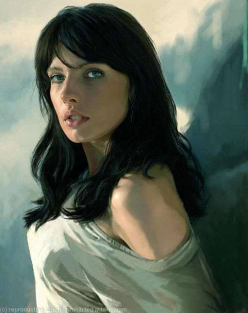 mikec5555:  Woman With Green Eyes by Andre Leonard - artweb.com