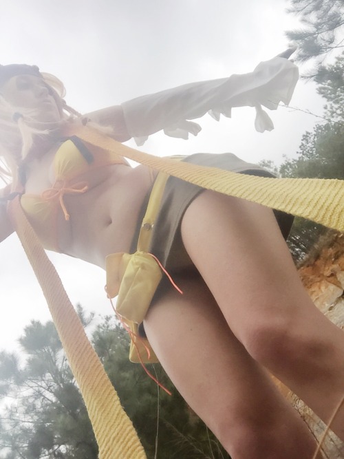 usatame:  Had so much fun shooting Rikku today! It was worth climbing the rocks to get the photos!!! ❤️❤️❤️ the photos are awesome can’t wait till I can release them! Here are some behind the scene phone pics in the meantime ❤️❤️❤️