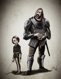 picandscroll:  Arya & The Hound “Clegane