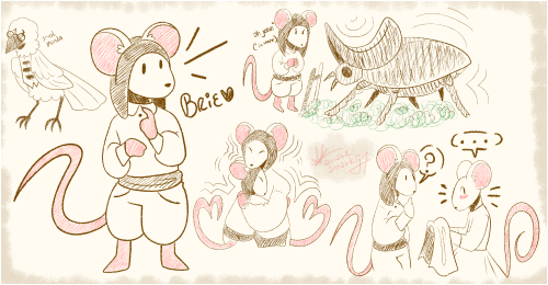 some doodles for @revscarecrow &rsquo;s the march of the mice bc i love it very, very much &lt;3