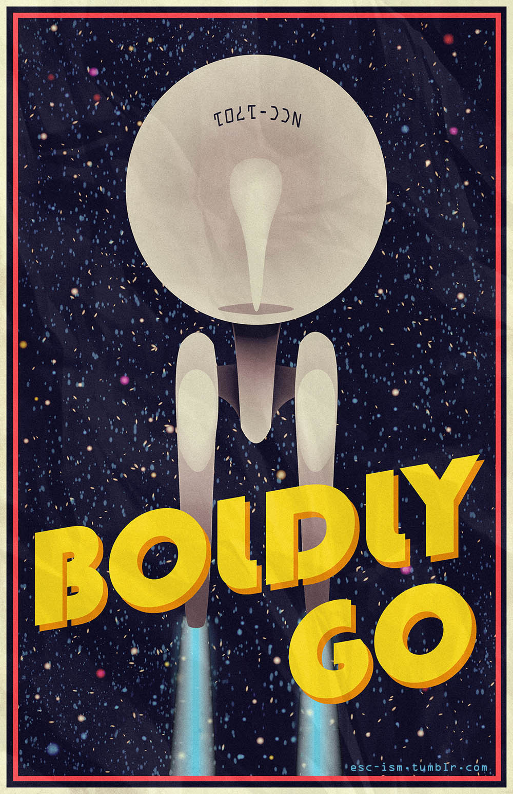 prjctpttct:  esc-ism:  I’ve been making vintage/WWII era-inspired Star Trek posters