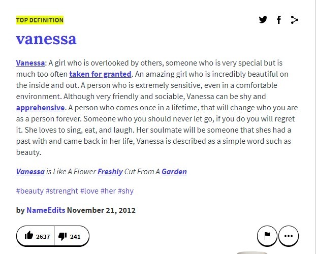 Meaning of my name according to Urban Dictionary. HA!