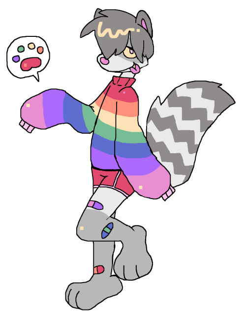 (OPEN) Hi im selling this sweater raccoon for 20$ thru paypal! Money goes towards fursuit supplies d