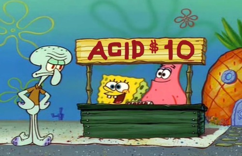 hyrulestoner:  SpongeBob slanging some acid tabs in bikini bottom