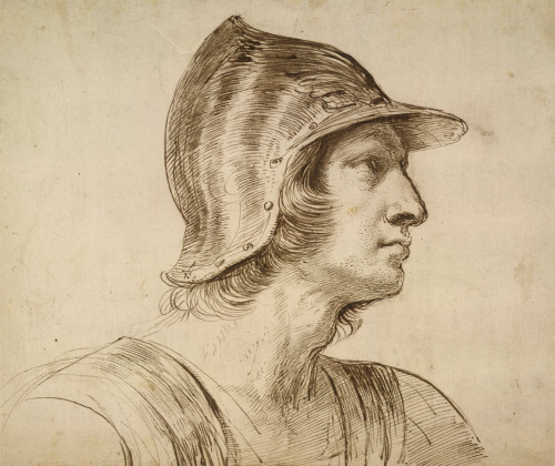 David (Study for a Painting)Guercino (Italian; 1591–1666)ca. 1636Pen and brown ink The British Museu