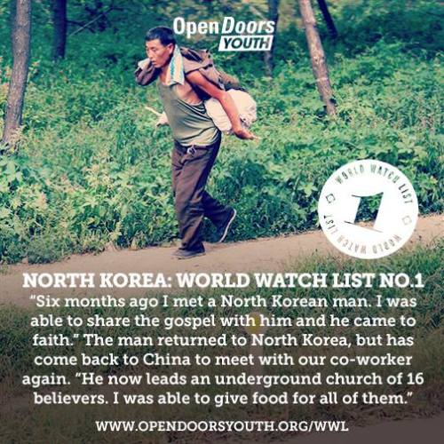 Pray for Christians in North Korea trying to share the little food they have in a famine.