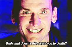 theclevertimelord:  one gif set per episode || doctor who  ↳ “bad wolf” : season 1, episode 12 