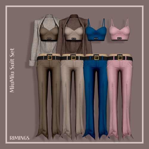  [RIMINGS] MU Suit Set - TOP 2 / BOTTOM- NEW MESH- ALL LODS- NORMAL MAP / SPECULAR MAP- 12 / 12 / 12